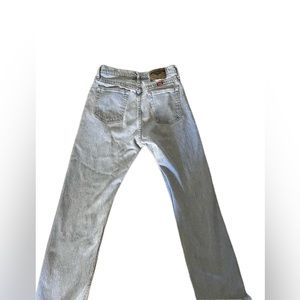 Vintage WRANGLER washed denim straight leg raw hem jeans 29/30
